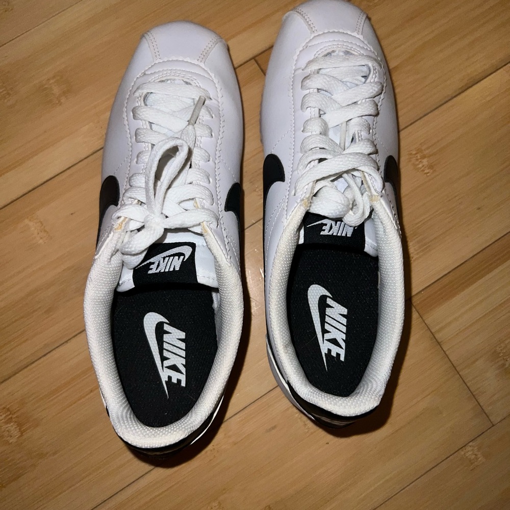Nike White and Black Classic Cortez